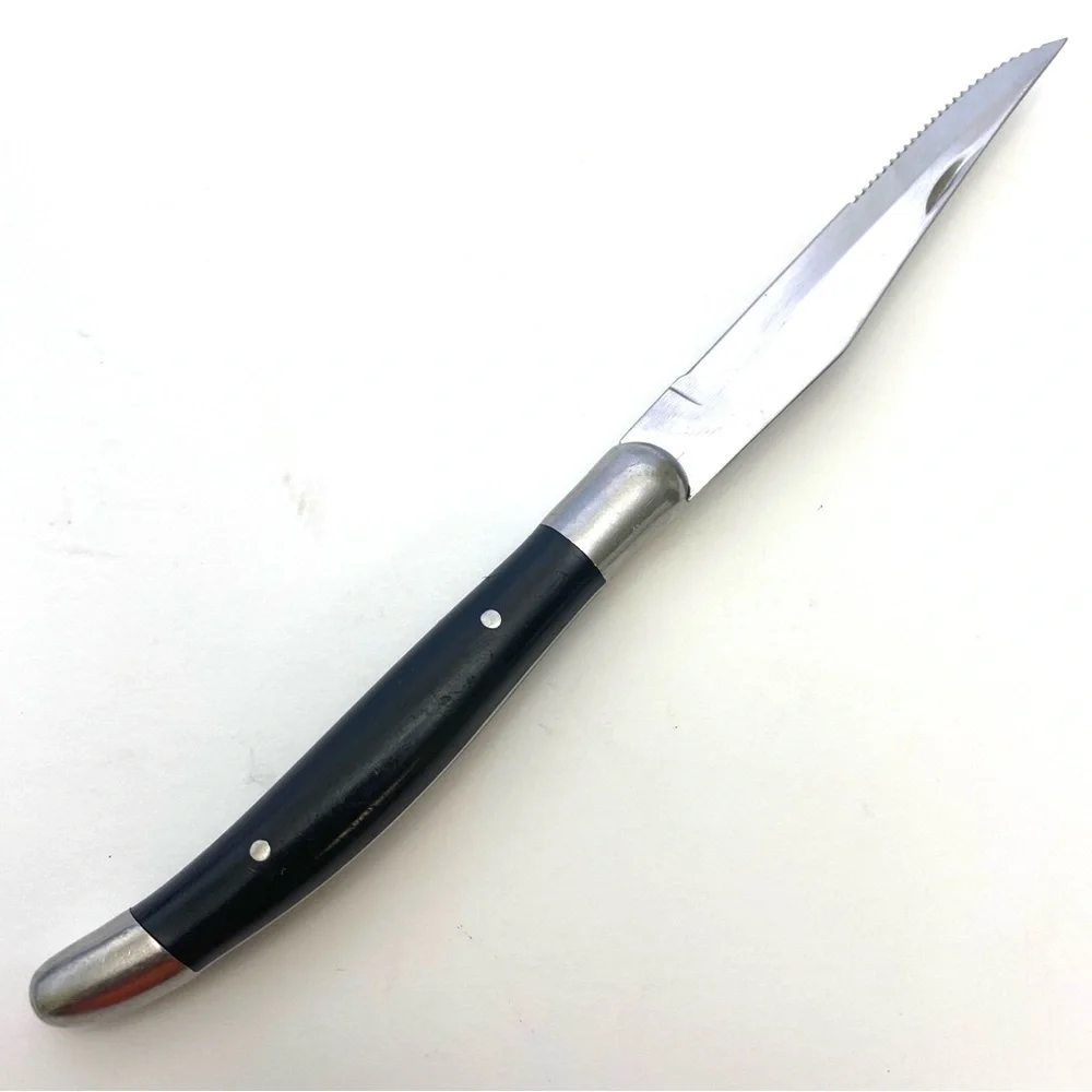 Walco Parisian Steak Knife w/Black Delrin Handle & 4-1/2